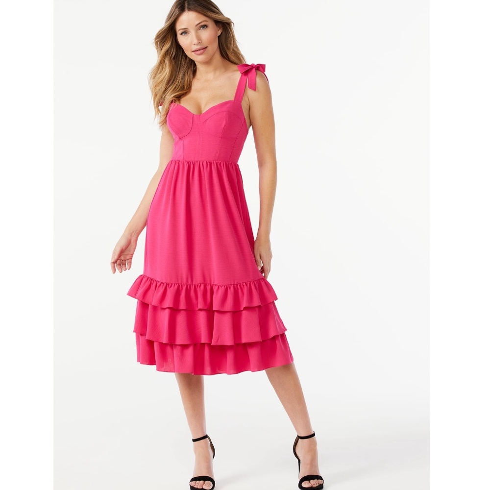 Sofia Vergara Women's Bustier Midi Sundress